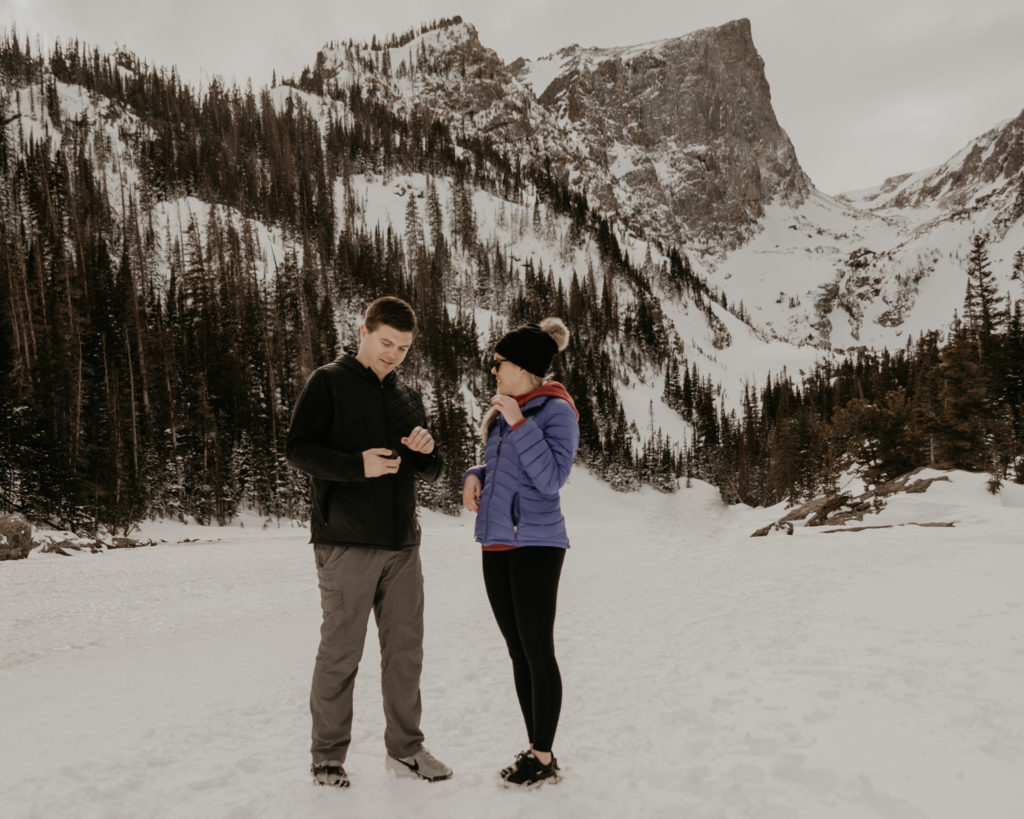 Engagement Session at Dream Lake in Rocky Mountain National Park 