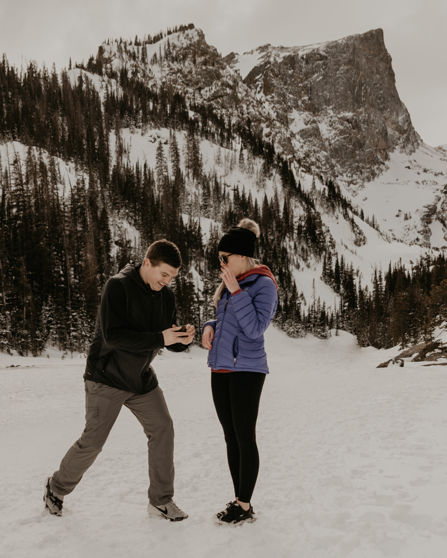 Engagement Session at Dream Lake in Rocky Mountain National Park 