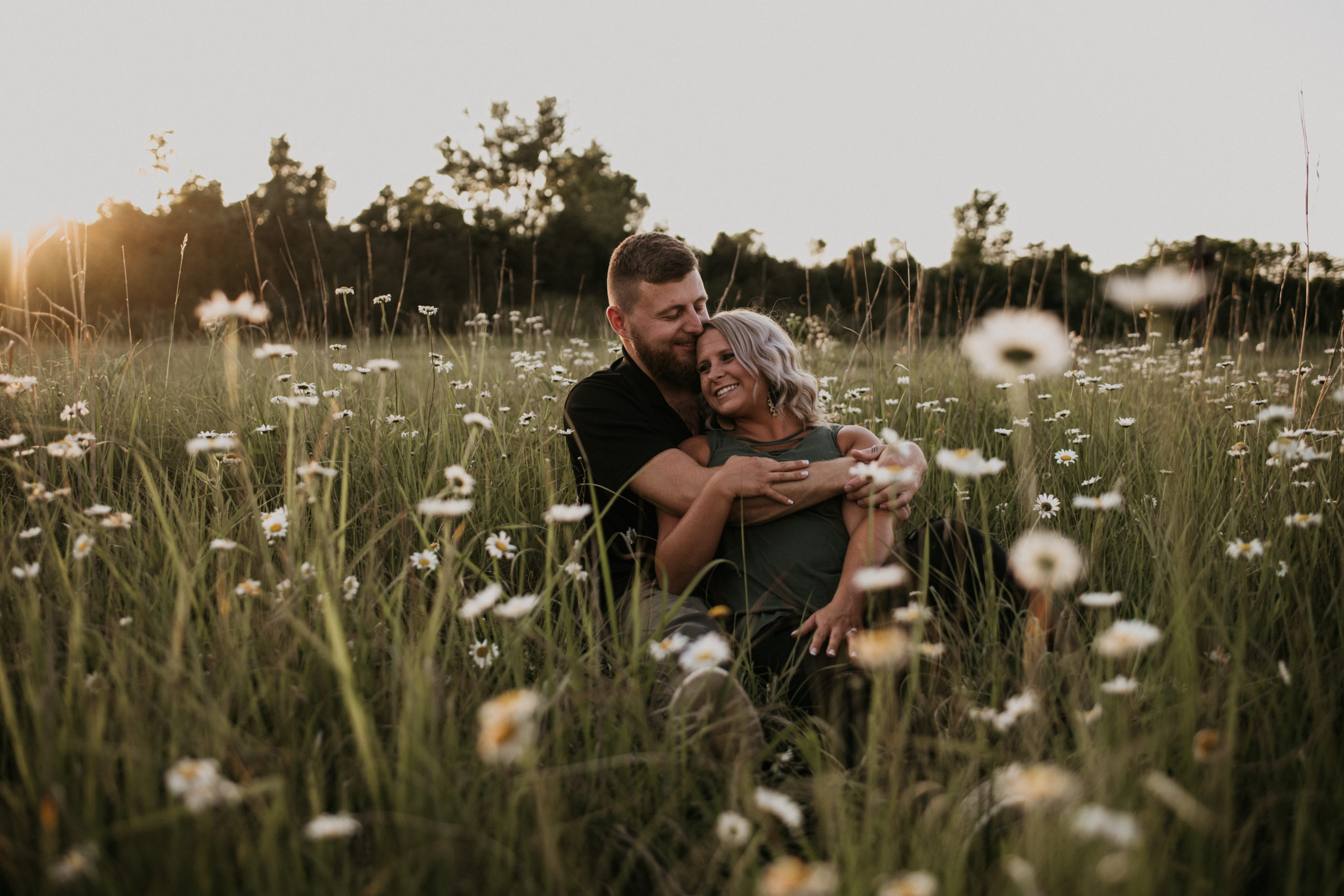 wildflowers, engagement outfit inspo, golden hour