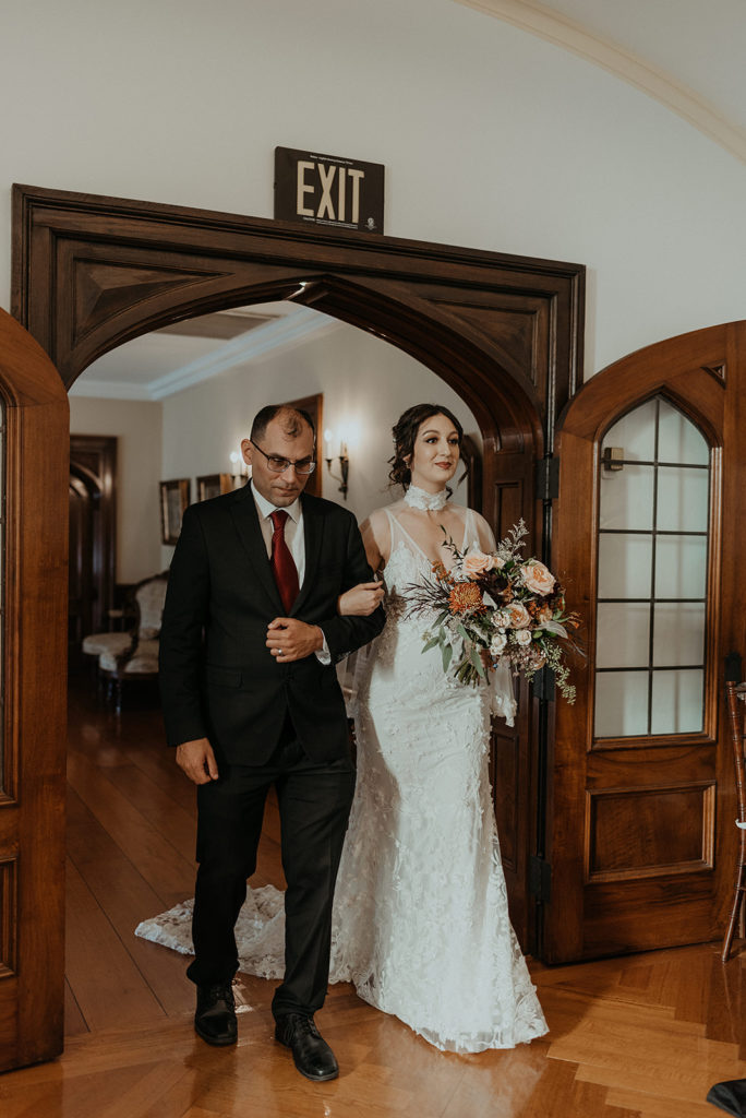 Wedding ceremony at Laurel Hall in Indiana