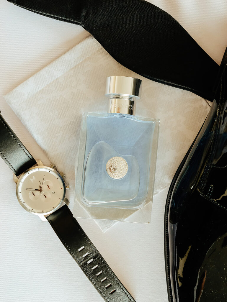 Grooms watch and cologne 