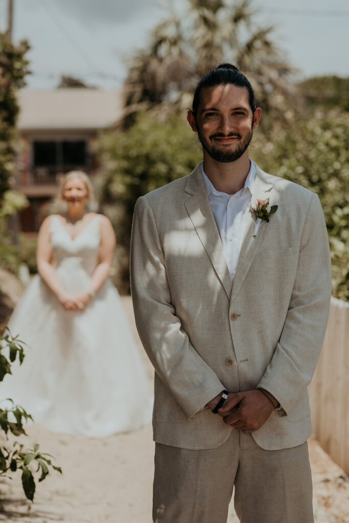 Bride and grooms first looks
