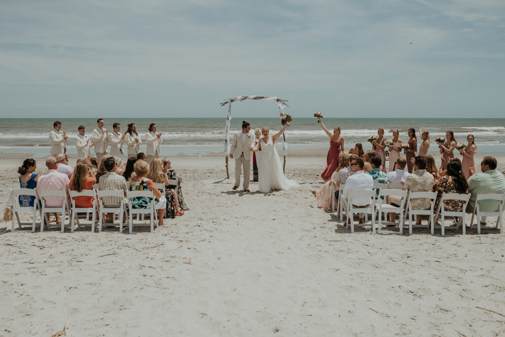 Beach elopement in Charleston SC captured by Charleston elopement photographer Kim Kaye Photography