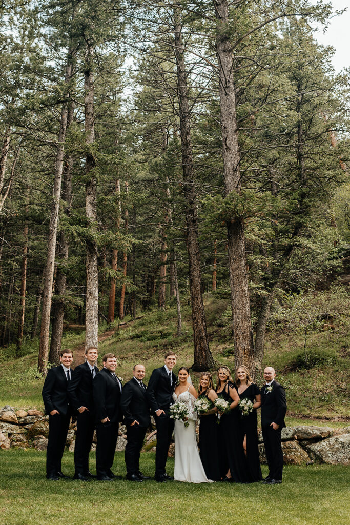 Wedding party photos from Estes Park elopement in Colorado