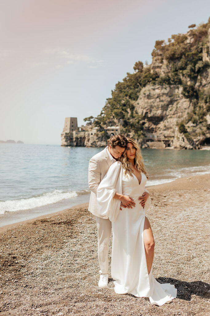 Bride and groom portraits from Amalfi Coast elopement in Italy captured by Kim Kaye Photography - Italy elopement photographer