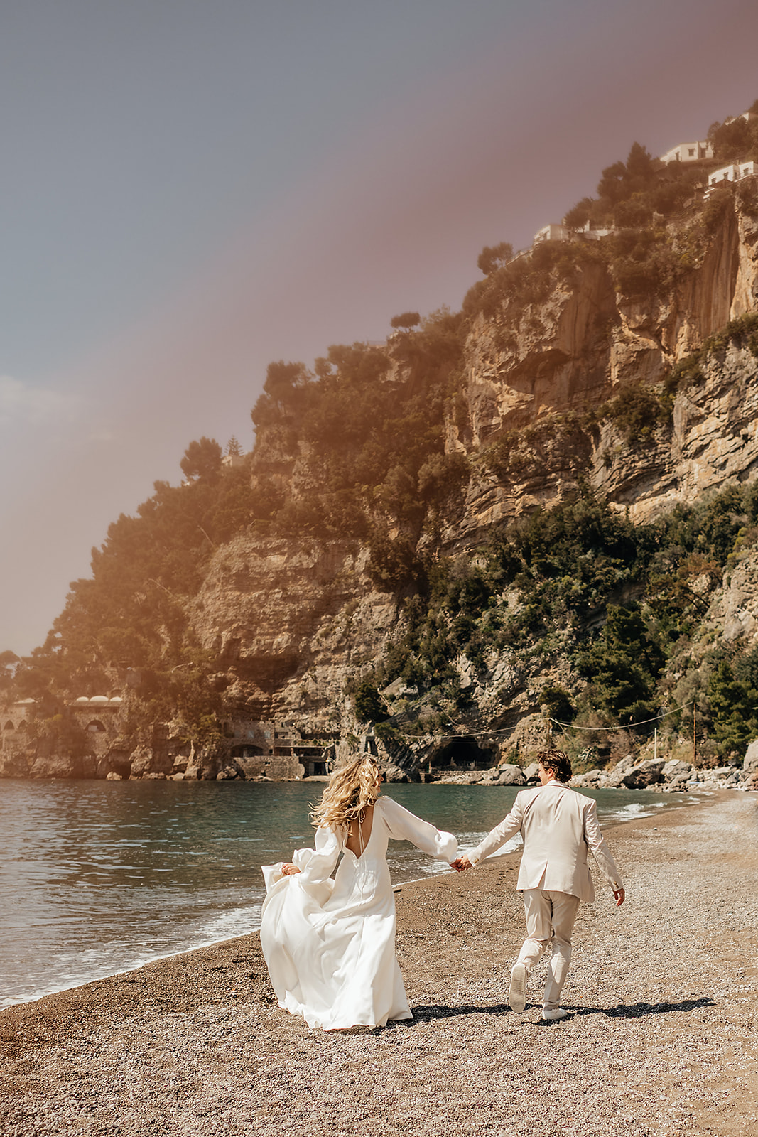 Bride and groom portraits from Amalfi Coast elopement in Italy captured by Kim Kaye Photography - Italy elopement photographer