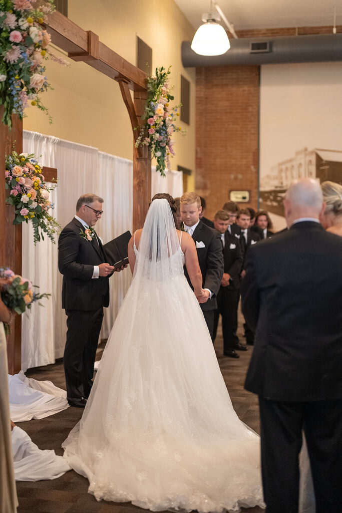 An indoor Fort Wayne wedding ceremony