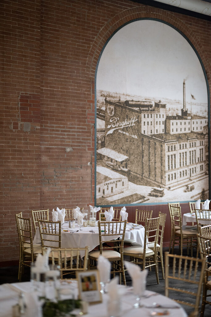 An indoor Fort Wayne wedding reception