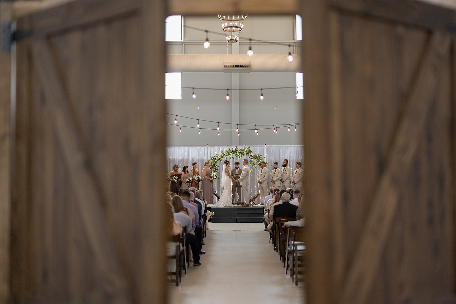 An indoor Kruse Plaza wedding in The Ballroom