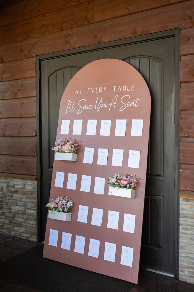 Taylor Swift inspired table seating chart