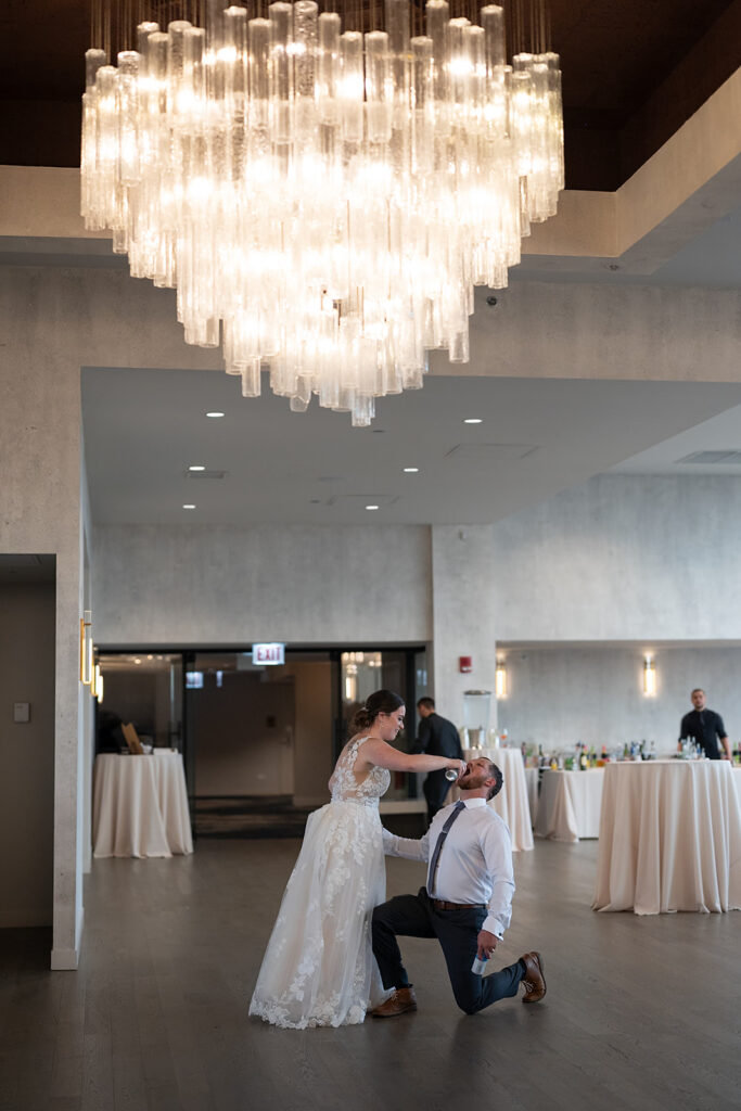 Bride and grooms grand entrance