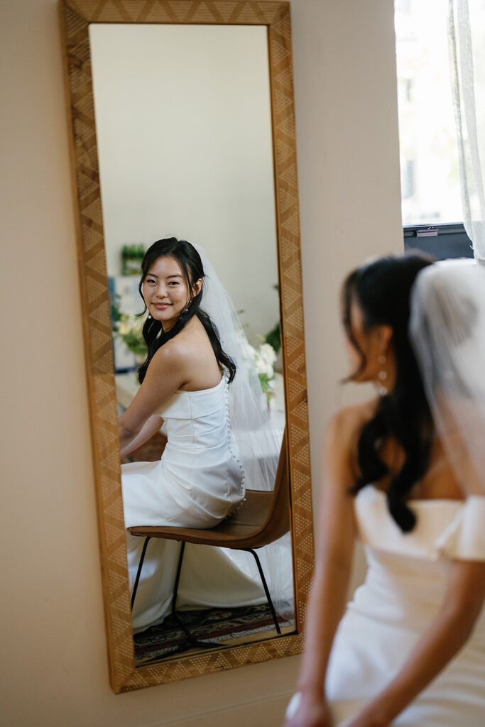 Indoor bridal portraits