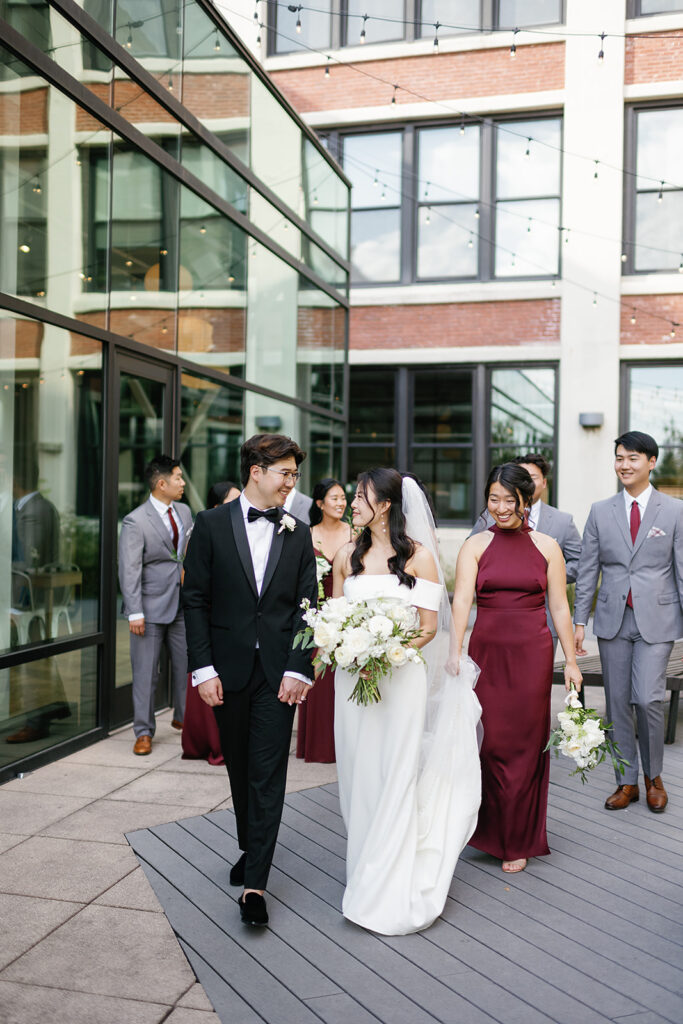 Wedding party portraits from a Greenhouse Loft Chicago wedding