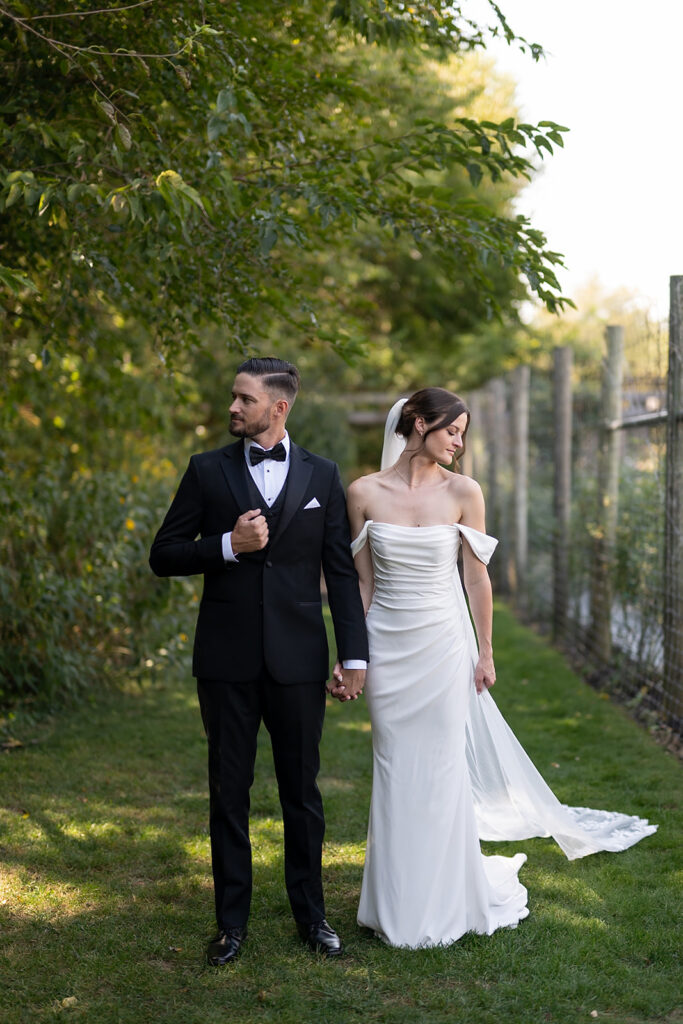 Bride and grooms Artisan Acres Estate wedding portraits