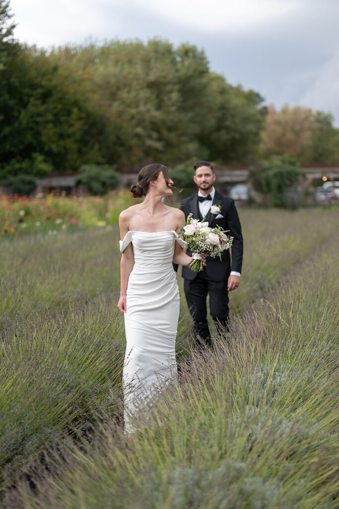 Bride and grooms outdoor Artisan Acres Estate wedding portraits