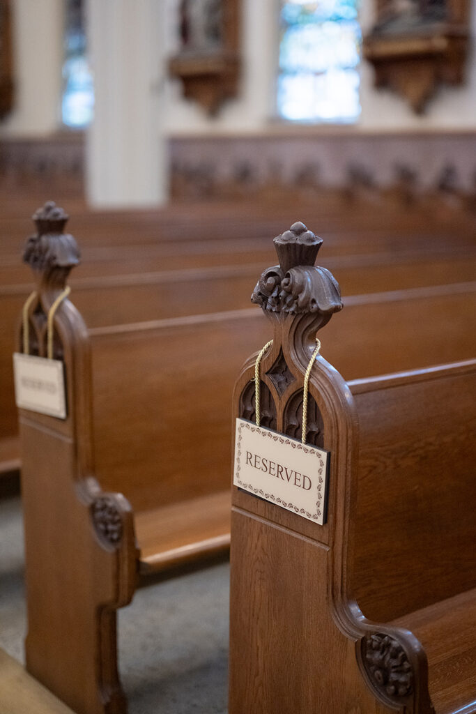 Reserved seats at Cathedral of The Immaculate Conception