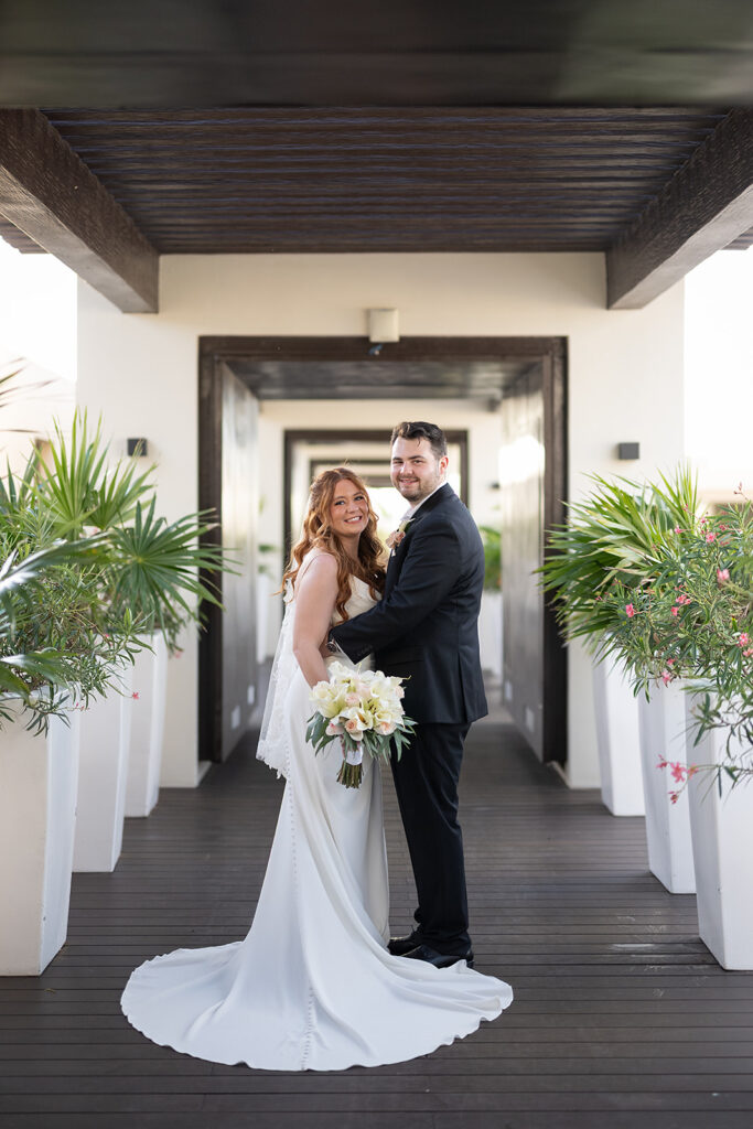 Bride and groom portraits at Royalton Riviera Cancun