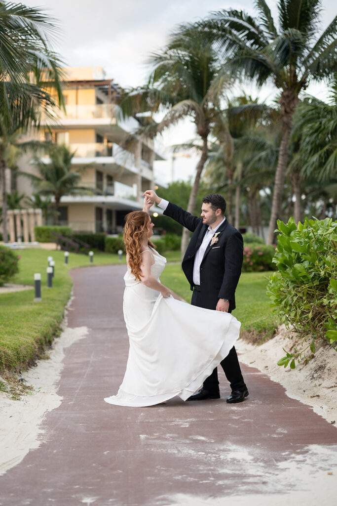 Bride and grooms Royalton Riviera Cancun wedding photos