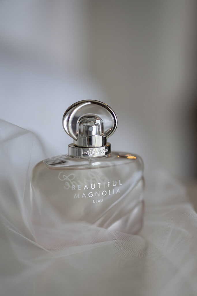 Beautiful Magnolia perfume wedding detail shot