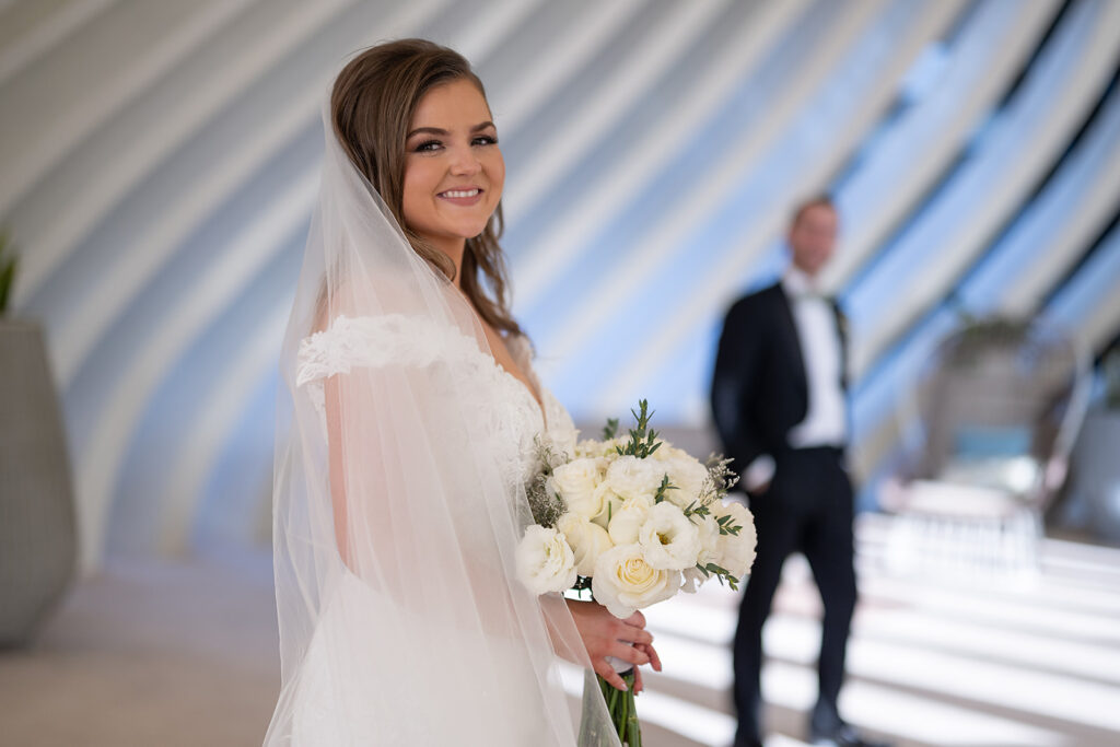 Bride and grooms portraits from their Grand Palladium Costa Mujeres wedding