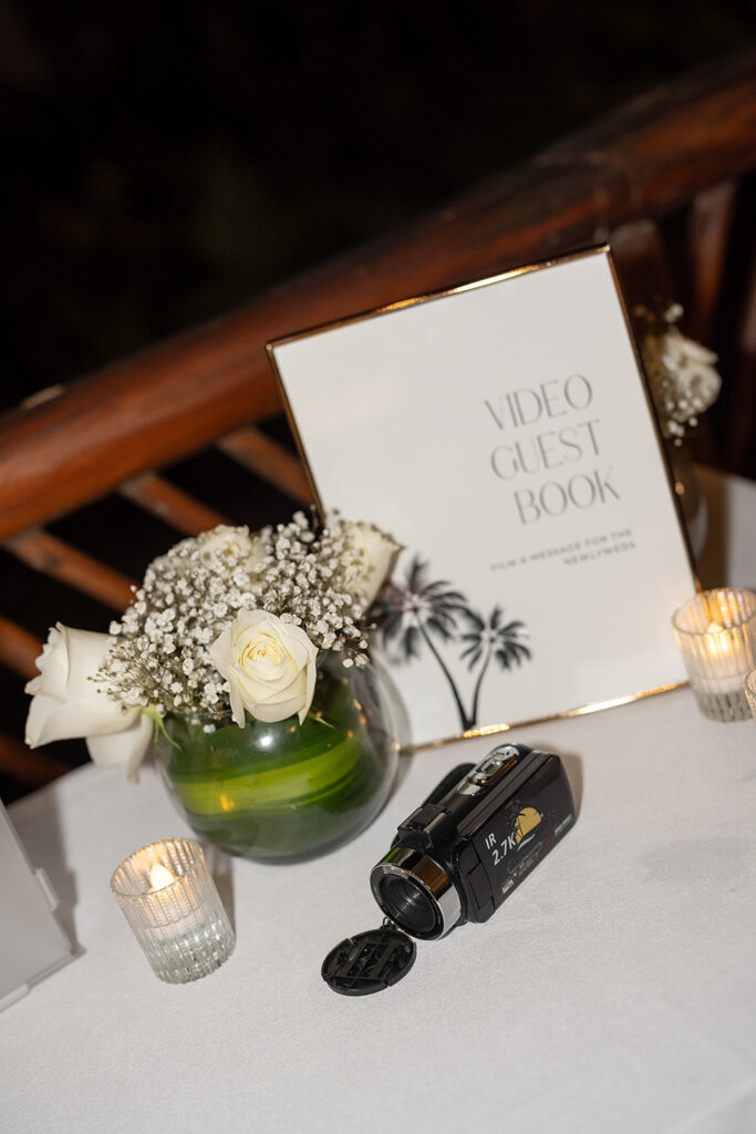 Video guest book set up