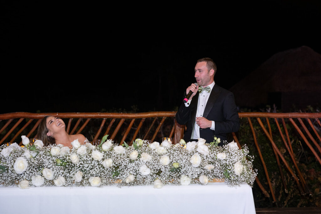 Groom giving a speech