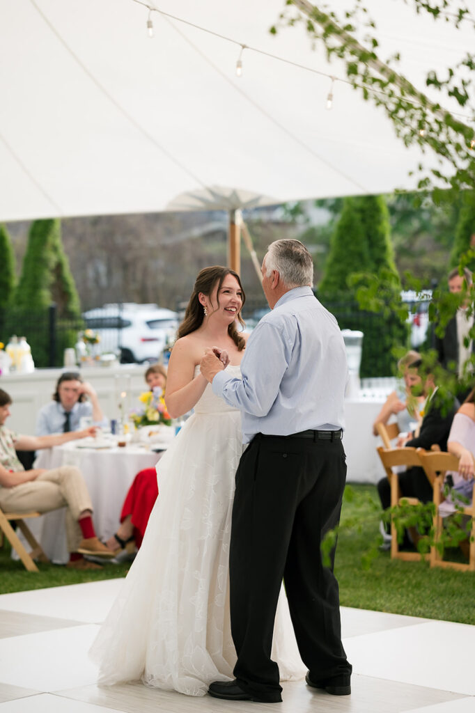 Bride dancing with her father