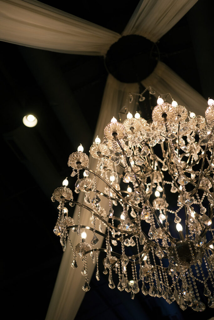 Chandelier in the Upper Ballroom at Daniel's Vineyard 