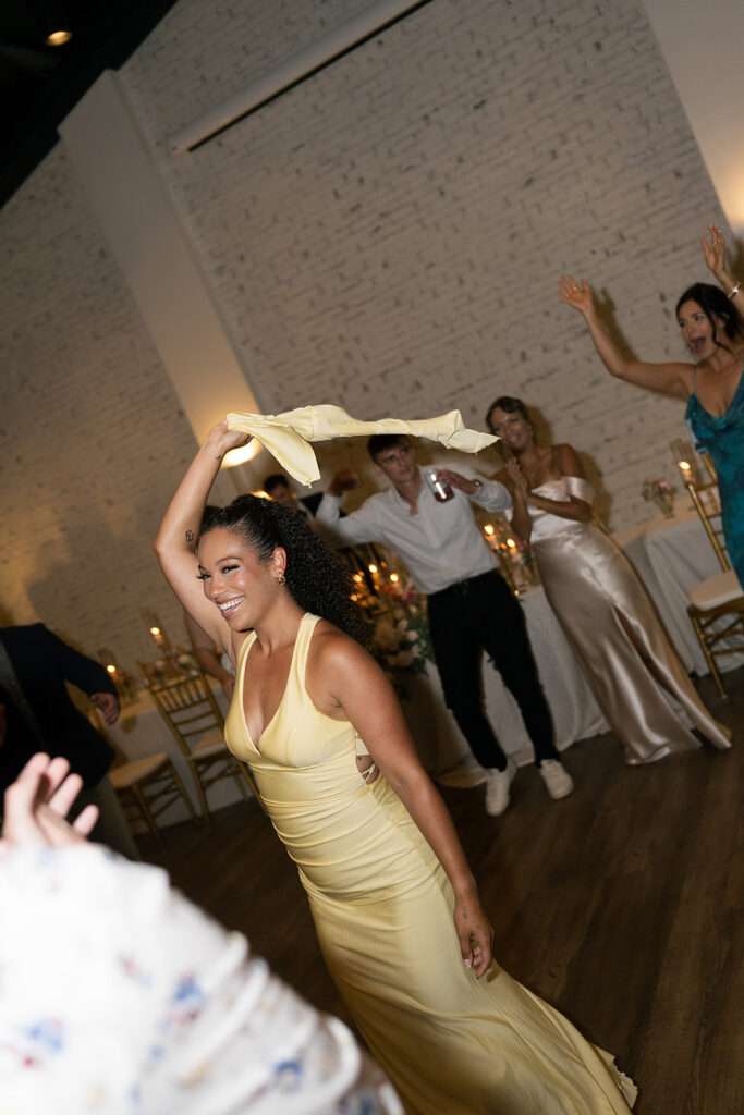Guest dancing during the reception