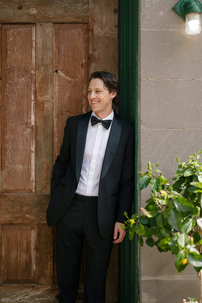 Outdoor grooms portraits at Firehouse Chicago